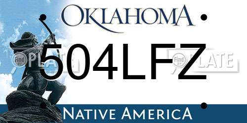 504LFZ Oklahoma License Plate