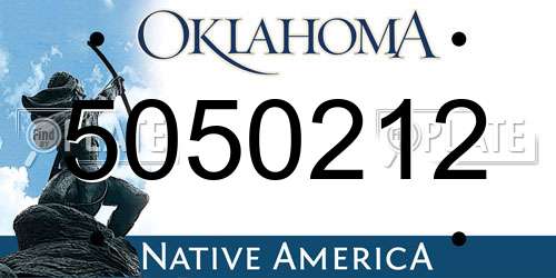 5050212 Oklahoma License Plate
