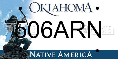 506ARN Oklahoma License Plate