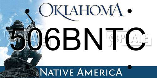 506BNTC Oklahoma License Plate
