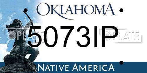 5073IP Oklahoma License Plate