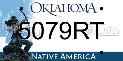 5079RT Oklahoma License Plate