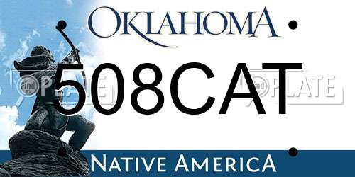 508CAT Oklahoma License Plate