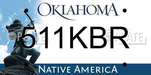 511KBR Oklahoma License Plate