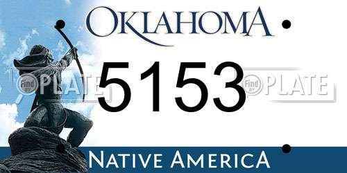 5153 Oklahoma License Plate