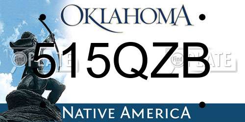 515QZB Oklahoma License Plate