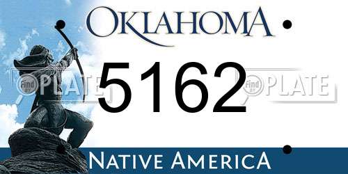 5162 Oklahoma License Plate