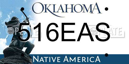 516EAS Oklahoma License Plate