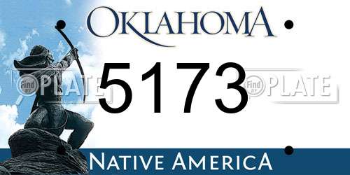 5173 Oklahoma License Plate