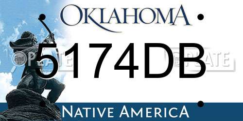 5174DB Oklahoma License Plate
