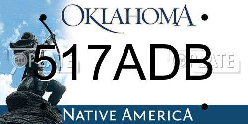 517ADB Oklahoma License Plate