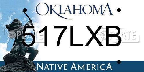 517LXB Oklahoma License Plate