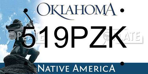 519PZK Oklahoma License Plate