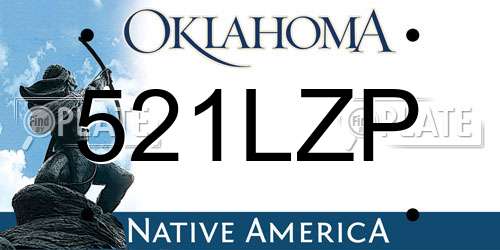 521LZP Oklahoma License Plate