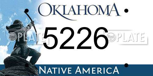 5226 Oklahoma License Plate