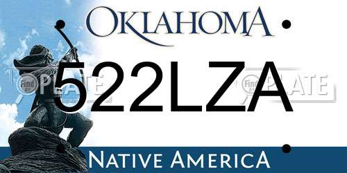522LZA Oklahoma License Plate