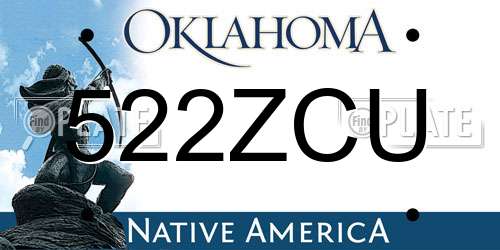 522ZCU Oklahoma License Plate