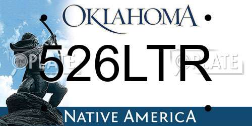 526LTR Oklahoma License Plate