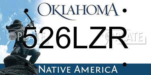 526LZR Oklahoma License Plate