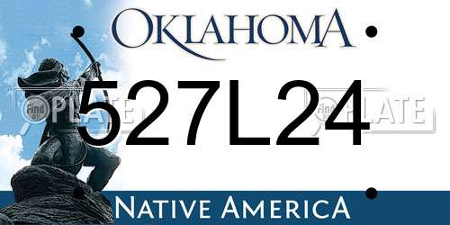 527L24 Oklahoma License Plate