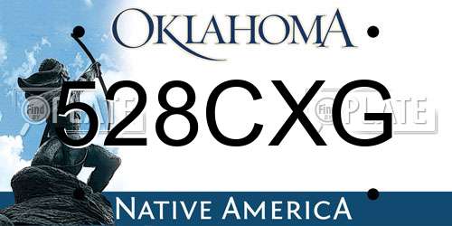 528CXG Oklahoma License Plate