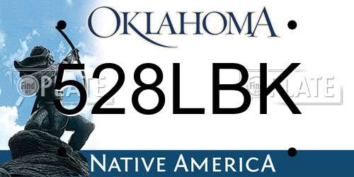 528LBK Oklahoma License Plate