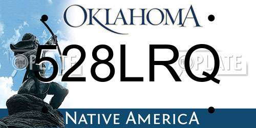 528LRQ Oklahoma License Plate