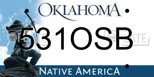 531OSB Oklahoma License Plate
