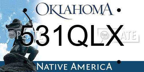 531QLX Oklahoma License Plate