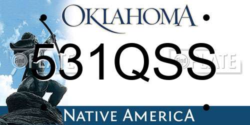 531QSS Oklahoma License Plate