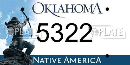 5322 Oklahoma License Plate