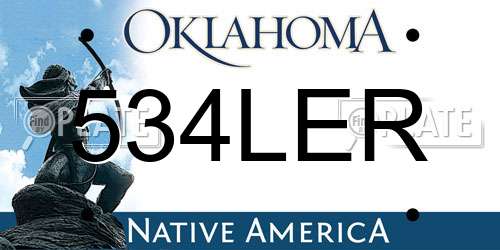 534LER Oklahoma License Plate