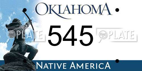 545 Oklahoma License Plate