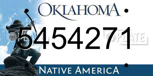 5454271 Oklahoma License Plate