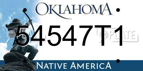 54547T1 Oklahoma License Plate