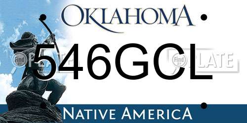 546GCL Oklahoma License Plate