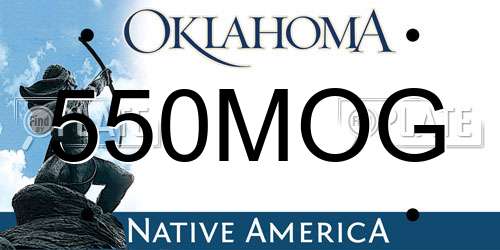 550MOG Oklahoma License Plate
