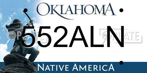 552ALN Oklahoma License Plate
