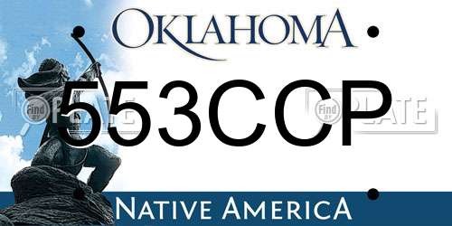 553CCP Oklahoma License Plate