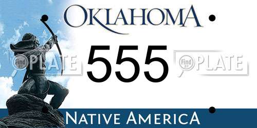 555 Oklahoma License Plate