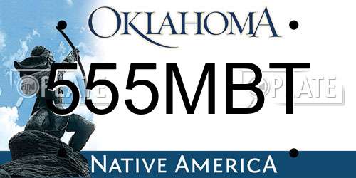 555MBT Oklahoma License Plate
