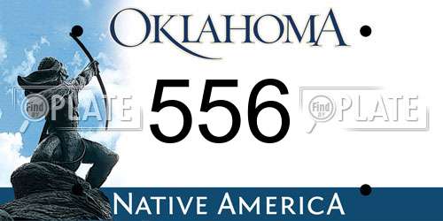 556 Oklahoma License Plate