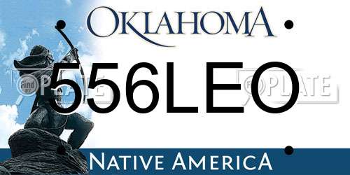 556LEO Oklahoma License Plate