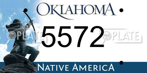 5572 Oklahoma License Plate