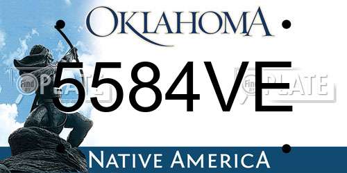 5584VE Oklahoma License Plate