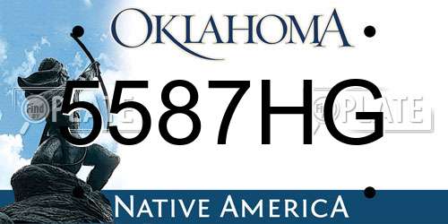 5587HG Oklahoma License Plate
