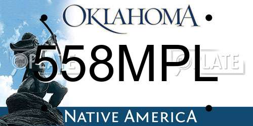 558MPL Oklahoma License Plate
