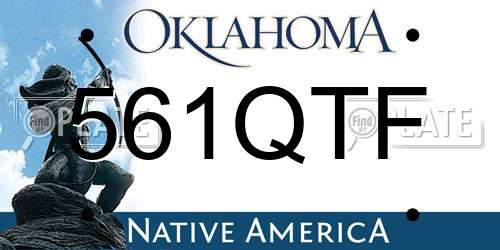 561QTF Oklahoma License Plate