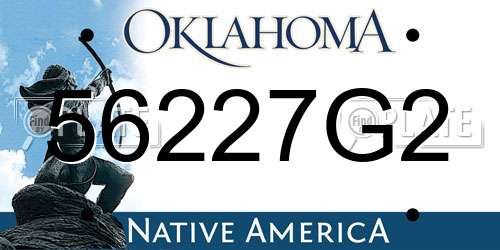 56227G2 Oklahoma License Plate