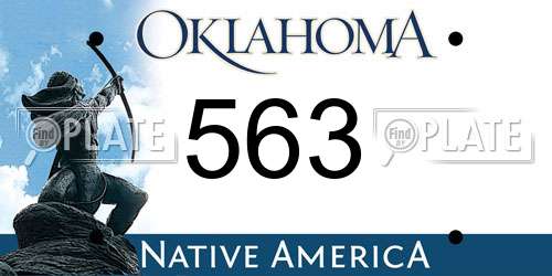 563 Oklahoma License Plate